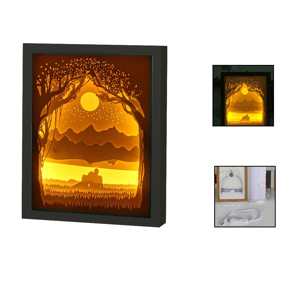 Светильник для резьбы по бумаге ручной работы DIY 3D бумажный скульптурный