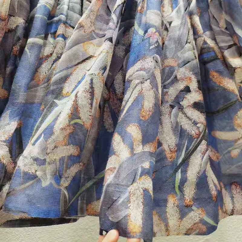 

LouLanQueen Runway Design Short Dress Elegant Summer Evening Party Loose Beach Print Butterfly Dress Butterfly Decoration