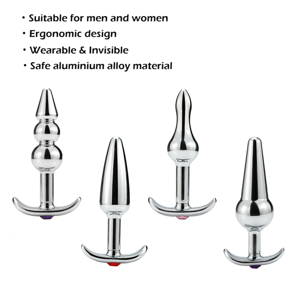 Анальная пробка из нержавеющей стали металлический вагинальный фаллоимитатор