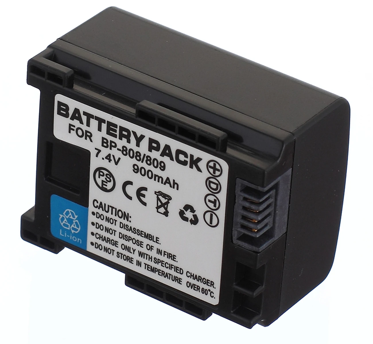

Rechargeable Lithium-ion Battery Pack for Canon BP807, BP808, BP809, BP809B, BP809S, BP809(B), BP809(S), BP819, BP827