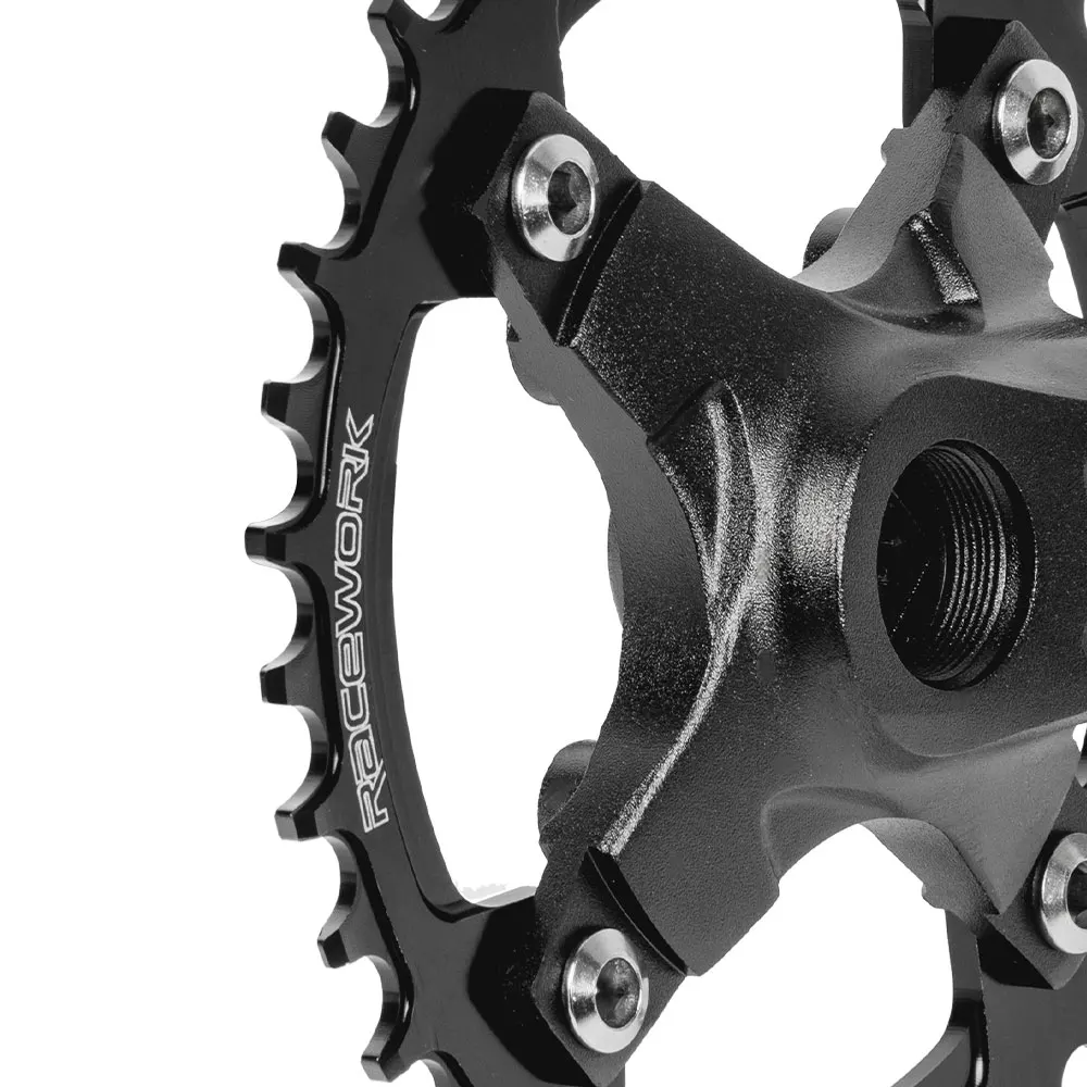 Звездочка велосипедная RACEWORK 104BCD для горного велосипеда квадратное отверстие 170