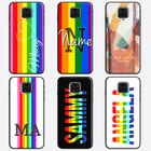 Персонализированный Чехол с радужным названием для Xiaomi Redmi Note 10 Pro 8T 9S 7 8 9 Pro, чехол для Redmi 9 9A 9C 9T K40 7A 8A