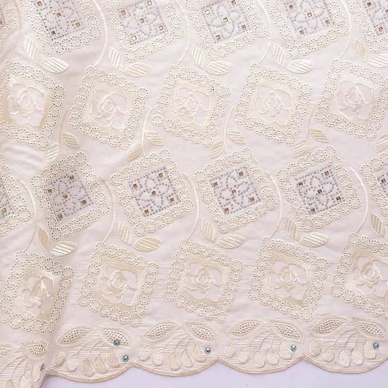 5 ярдов кремовая нигерийская кружевная ткань 2020 Высококачественная швейцарская