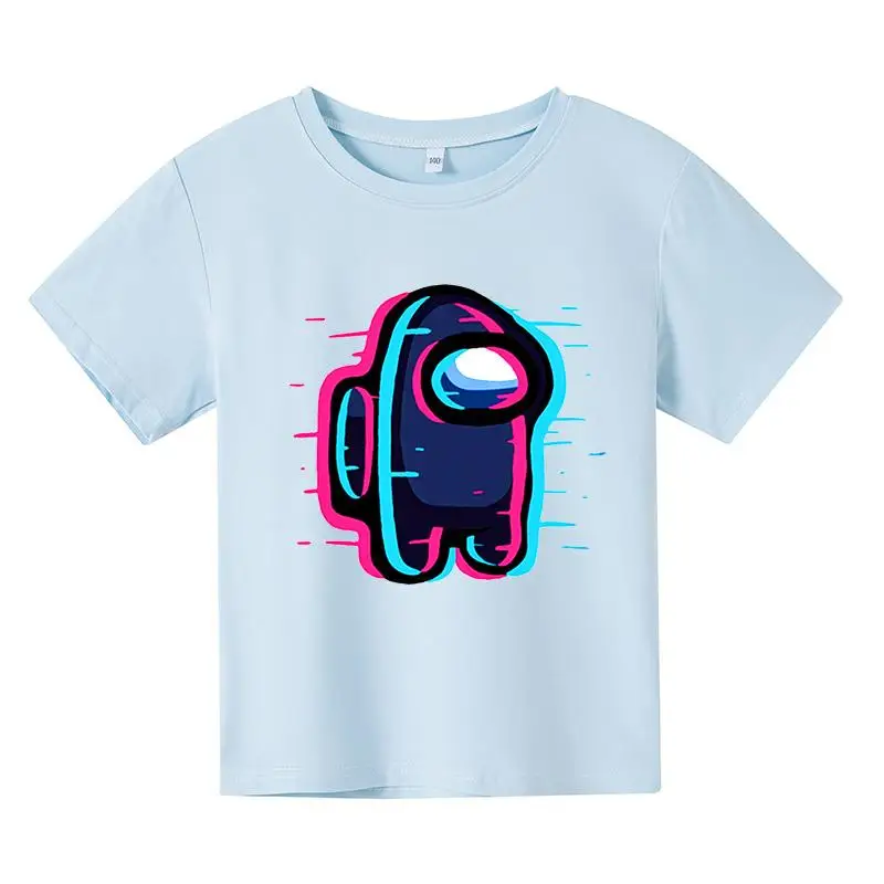 

Cartoon T-shirt Boys Clothes for Girls Kawaii Graphic Tees Unisex Fashion Hot Game Spy Game T Shirt Kids Summer Top