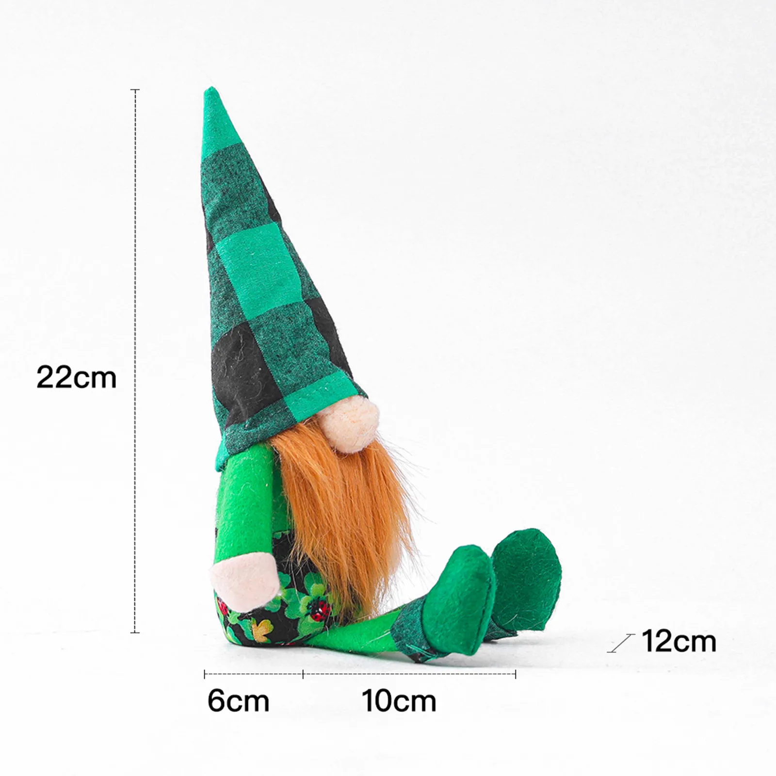 Зеленый карликовые Безликий куклы украшения ко Дню Святого Патрика Спальня