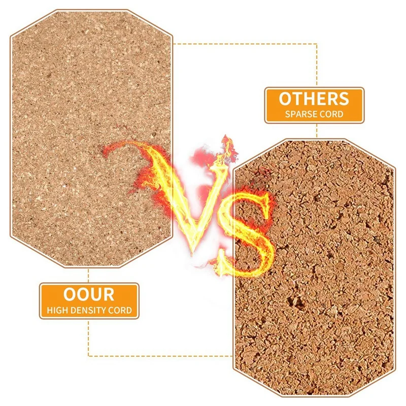 8 упаковок шестигранной пробковой доски плитки с полной липкой задней частью