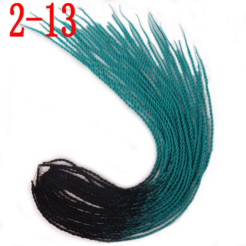 T1B/33 MERISIHAIR Ombre Сенегальские крученые волосы на крючках косички 24 дюйма 30 корней/упаковка синтетические плетеные волосы для женщин серые, синие, розовые, бро - Цвет: T1B/33