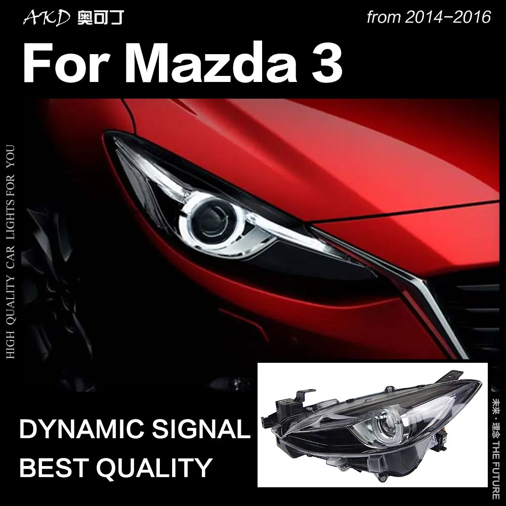 АКД стайлинга автомобилей для Mazda 3 фары 2014-2016 Mazda3 Axela светодиодный задний фонарь