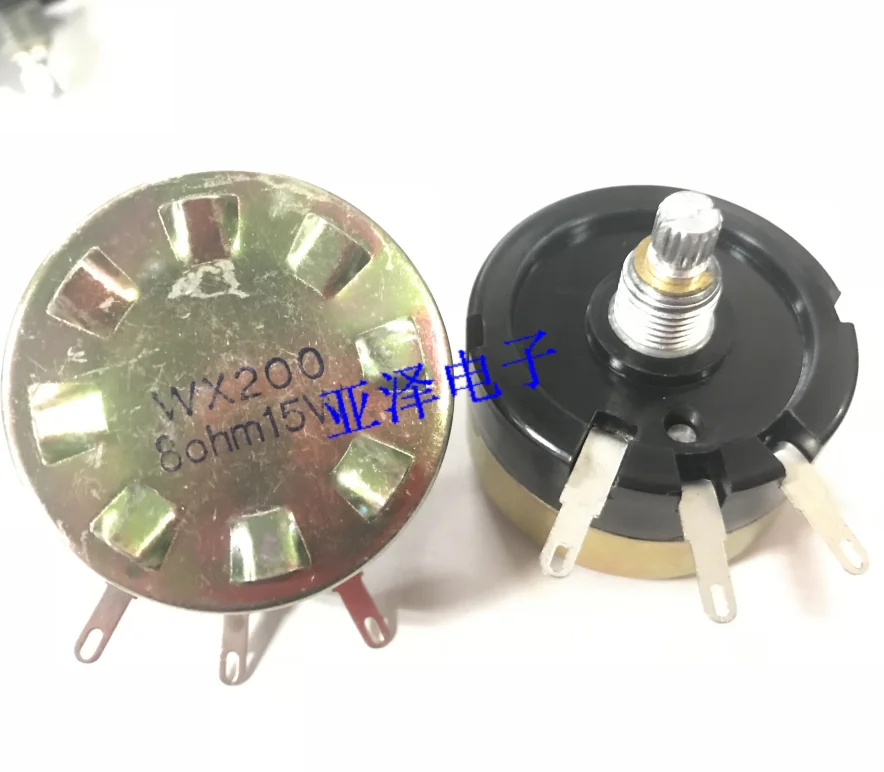 

WX200 high power 15W single-turn double-wire wound potentiometer 8 ohm 8Ω shaft length 15MM audio attenuator