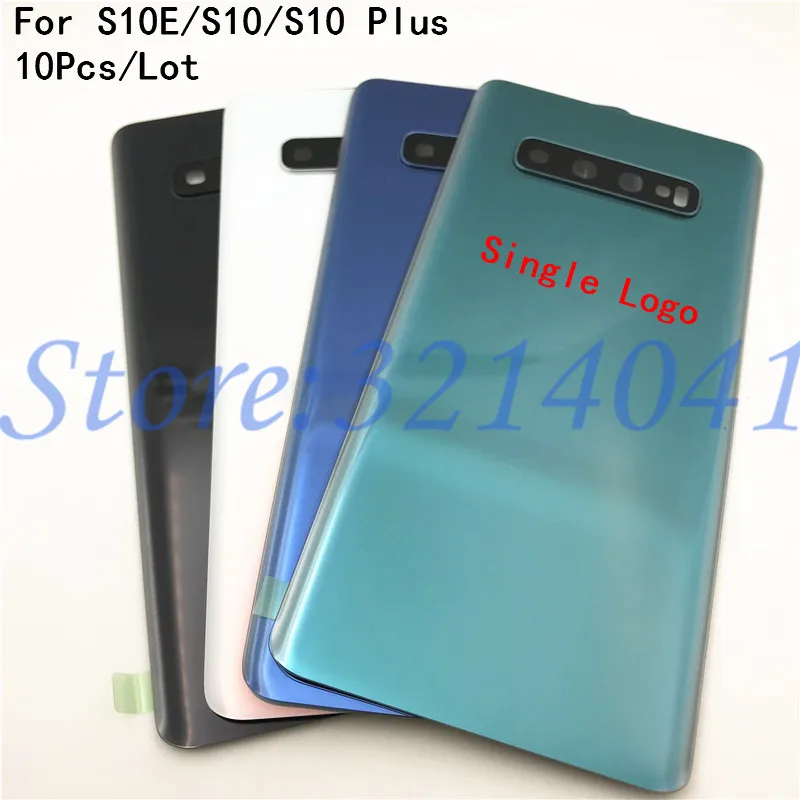 Стеклянная Крышка батарейного отсека для Samsung Galaxy S10 Plus S10e + G970 G9730 G9750 с объективом