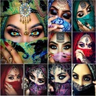 Алмазная живопись 5D сделай сам, вышивка крестиком, индейская женщина, полноразмерная, квадратная, круглая, для домашнего декора, ручное искусство, подарок