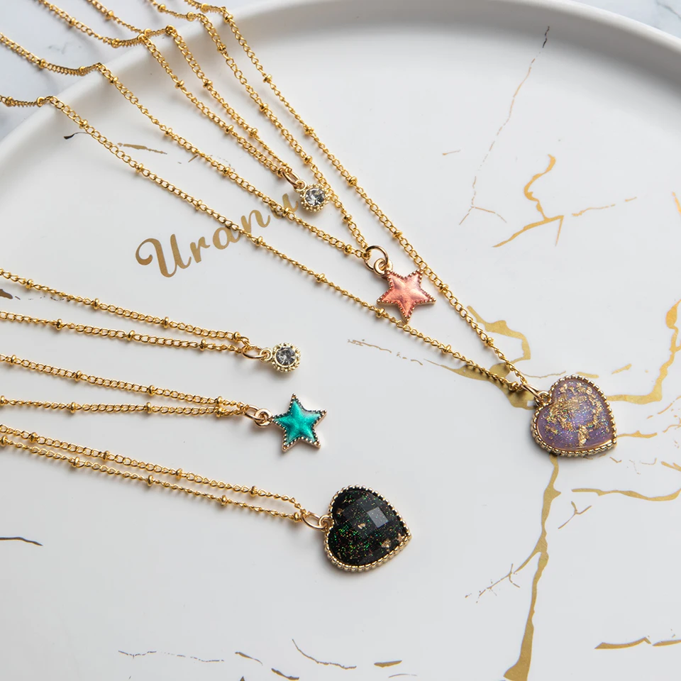 Очаровательная романтичная подвеска в виде сияющего сердца массивные ожерелья