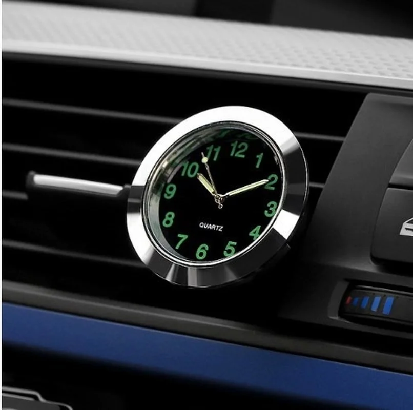 For VW Golf Passat Audi Car Gauge Clock Mini Air Vent Quartz Clock with Clip Air Outlet Watch Luminous Styling Car Accessories