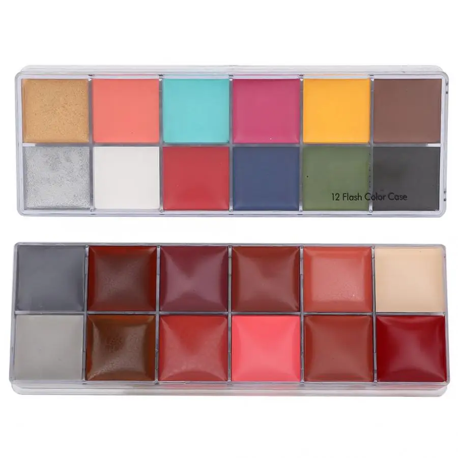 Массажер 12 цветов краска для боди арта Кубок мира Хэллоуин драма макияж