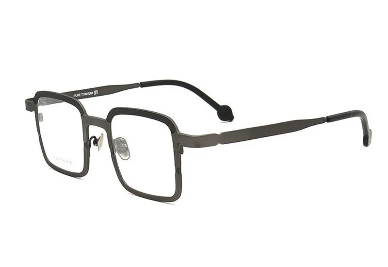 

Pure Titanium Square Glasses Frame Retro Unisex Full Rim Optical Eyewear High Quality Clear Lens Prescription Myopia Eyeglasses