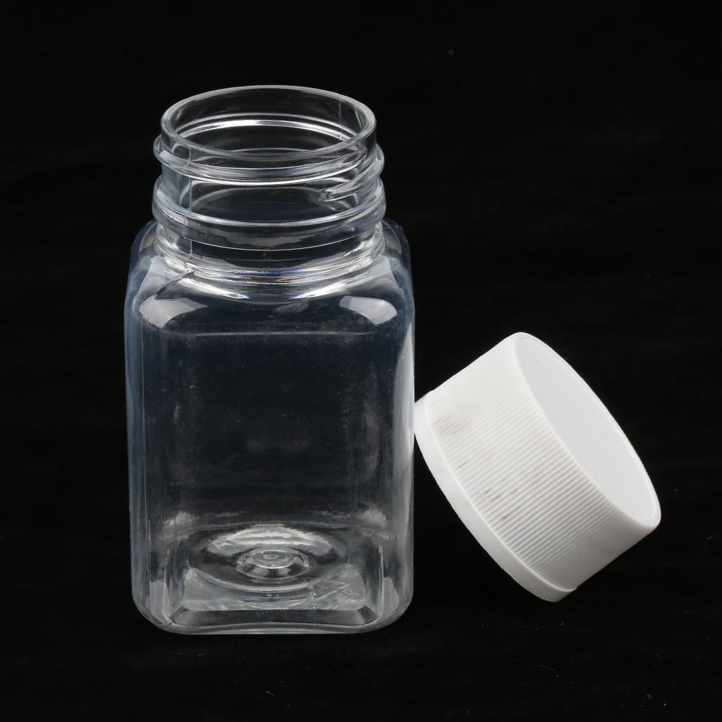 

5 Pcs Lab Sample Bottles Specimen Container Vials with screw caps 80ml