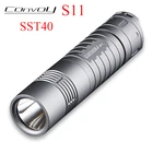 Светодиодный фонарь Convoy S11 SST40, мощный фонарь 18650 лм, рабочий светло-серый тактический фонарь для охоты, 26650,