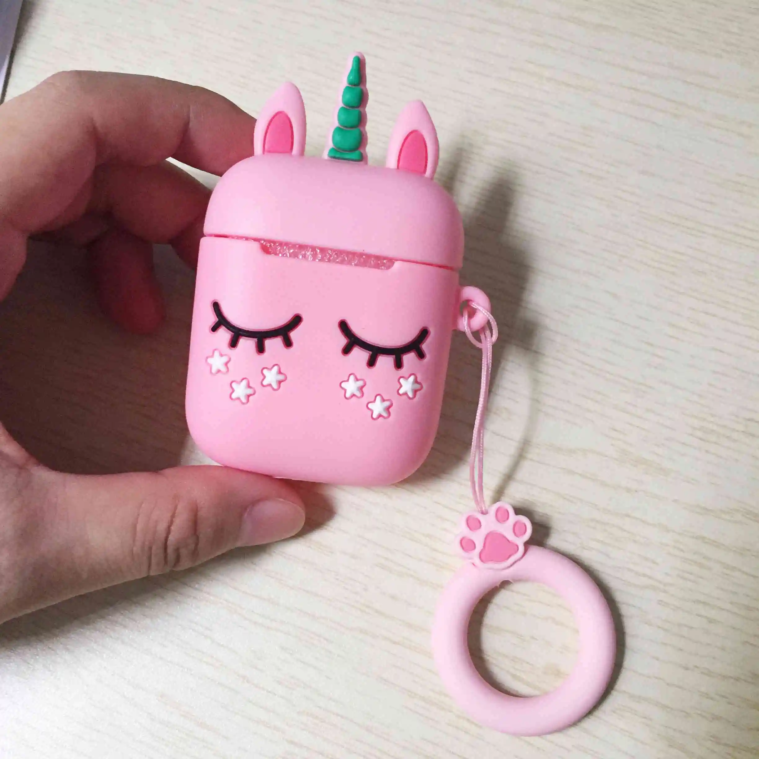 B4 Чехол для airpods с милым котом из мультфильма, защитный чехол с милым ремешком, силиконовый чехол для air pods 2, беспроводной чехол для наушников - Цвет: B4