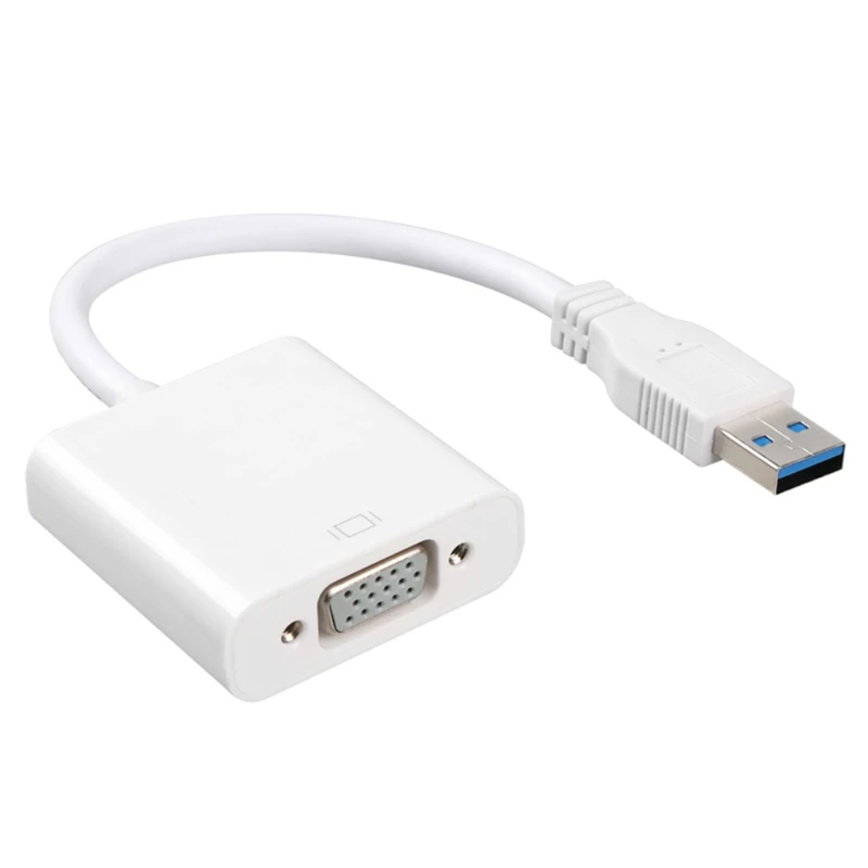 Адаптер USB-VGA 1080P мультидисплейный преобразователь видеокарты для Windows 7 8 1 10