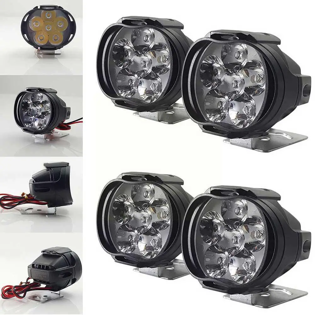 

2pcs 6led Motorcycle Headlight 8w 1500lm Super Bright Spotlight Bulb Working Light Fog Spot Light Motorcycle B1l2