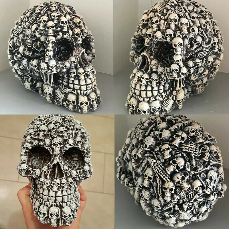 

Halloween Ornaments Human Head Skull Replica Human Statue Home Decor Skeleton Head Halloween Decorations Skull Model Fake Skull