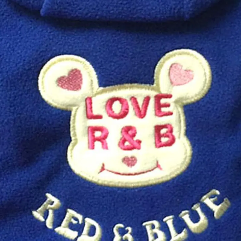 

New Soft Dog Pet Clothes Fleece Cartoon Embroidery Pets Clothing Autumn/Winter New Arrived