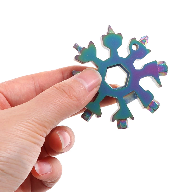 18 в 1 Многофункциональный карманный инструмент со снежинками брелок кольцевой