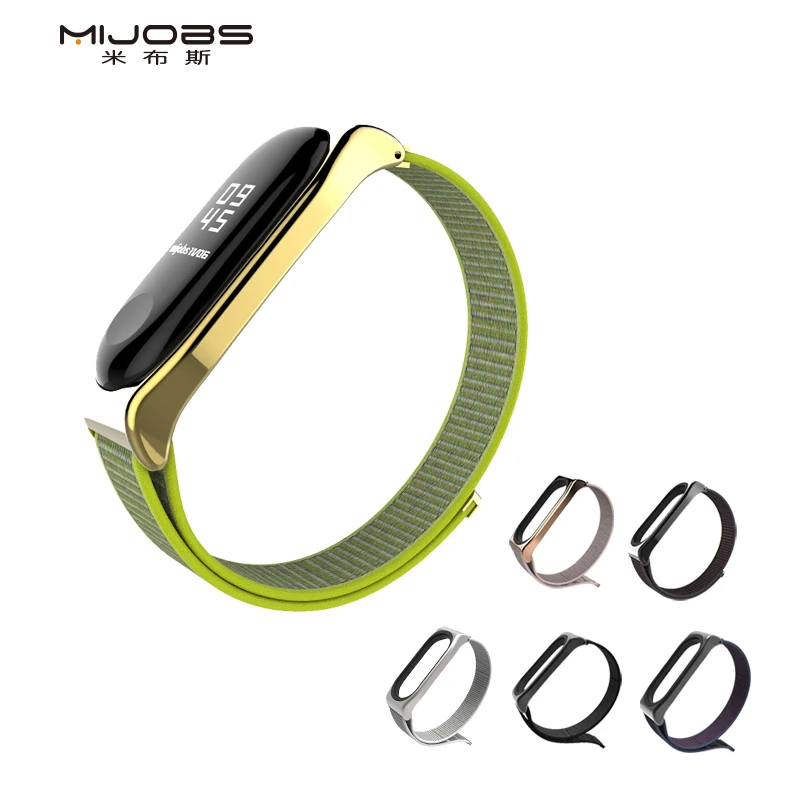Mi jobs mi Band 4 3 Nyion Loopback ремень аксессуары для Xiaomi mi Band 3 умные наручные часы браслет для mi Band 4 3 ремешок для часов
