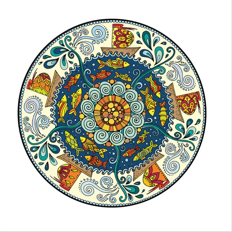 Ковры для гостиной этнический стиль винтажный цветочный узор в виде мандалы