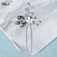 miallo pearl bridal wedding hair accessories silver color hair pins forks for women party bride headpiece bridesmaid gift
