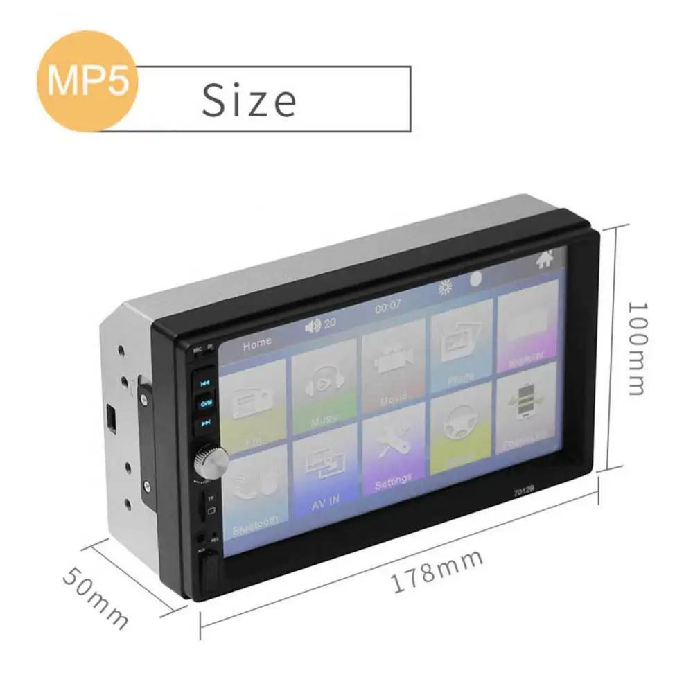 Автомагнитола 1080P HD 7 дюймов стерео Bluetooth MP4 MP5 USB плеер сенсорный экран видеоплеер