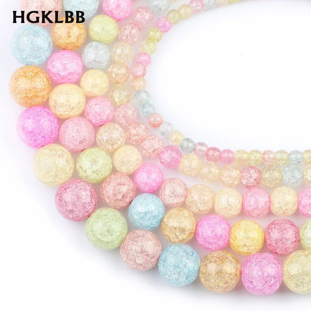 Разные цвета кристалл попкорна HGKLBB натуральный камень 4/6/8/10/12 мм круглые бусины