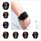 Модные повседневные Простые светодиодные силиконовые электронные цифровые часы для пар студентов взрослых креативные уличные спортивные электронные часы