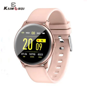 2021 women smart watch waterproof heart rate monitor blood pressure sport smartwatch fitness tracker connect ios android phone free global shipping