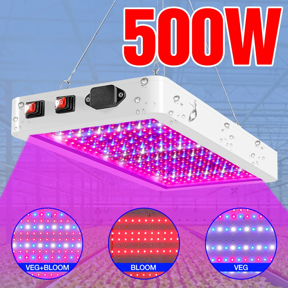 Led Full Spectrum Led Plant Growth Lamp 300w 500w Flower Seedling Phyto Lamp Led Hydroponic Light 100-277v
