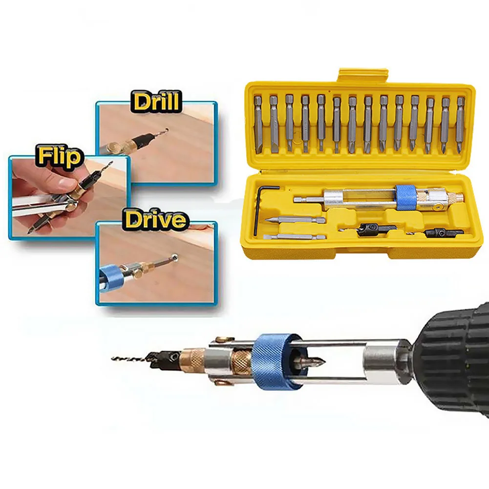 20 шт. набор сверл с потайной головкой высокоскоростной стальной ящик винтовых