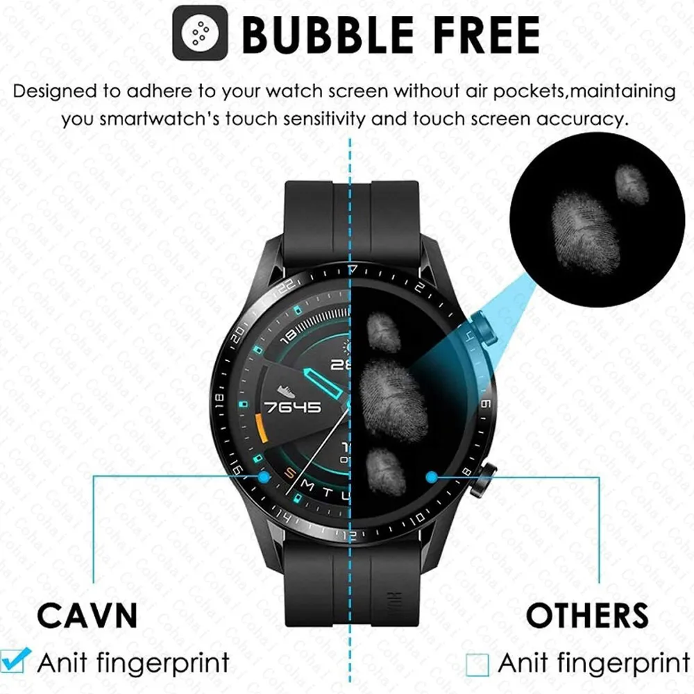 Закаленное стекло 20D с изогнутыми краями для Huawei Watch GT2 Pro GT3 GT 2 3 46 мм Защитная