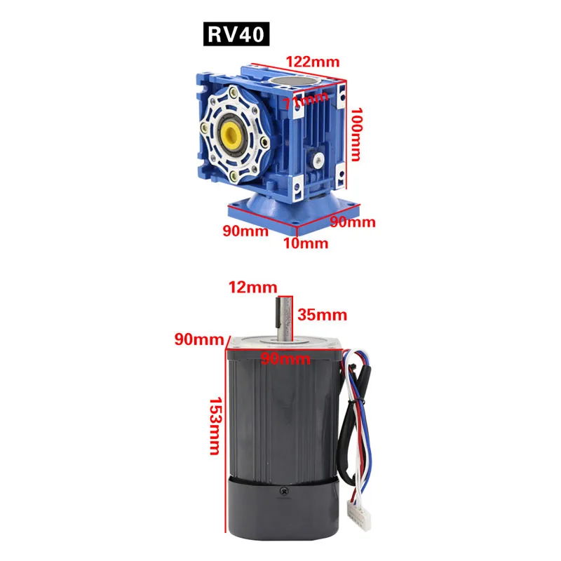 120W об/мин DC мотор-редуктор 220v AC регулировки скорости с большим вращающим моментом положительный и отрицательный небольшой мотор