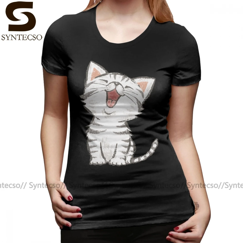 Футболка с котенком Американская футболка коротким рукавом и о-вырезом забавная