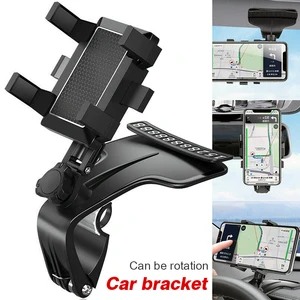 new car dashboard clip phone bracket portable 360 degree rotating holder fall prevention mobile phone stand accessories for car free global shipping