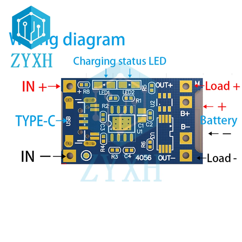 5 PCS Type C Mini Micro USB TP4056 5V 1A Charger Board Lithium 18650 Li-ion Battery Protection Charging Module Dual Functions |