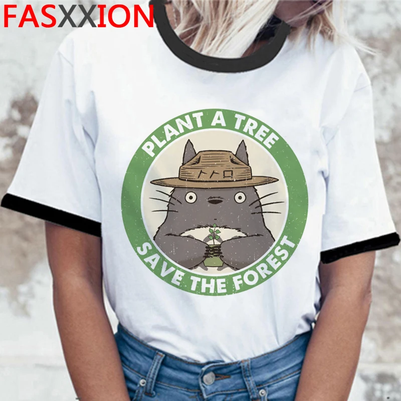 

Женская футболка с принтом Totoro Studio Ghibli, летняя повседневная футболка с принтом в японском стиле, стиль ulzzang, 2021