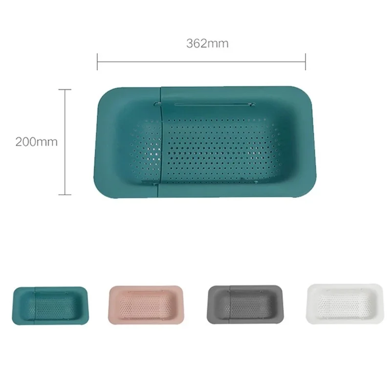 

PP Adjustable Dish Drainer Storage Rack Vegetable Basket Home Kitchen Storage Organizer For Bowl Plate Fruit