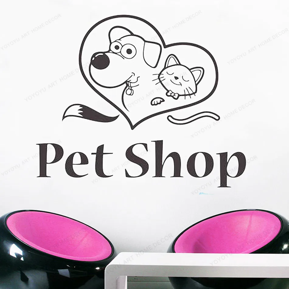 Съемная Наклейка На Стену Для Салона Ухода За Домашними Животными Виниловая