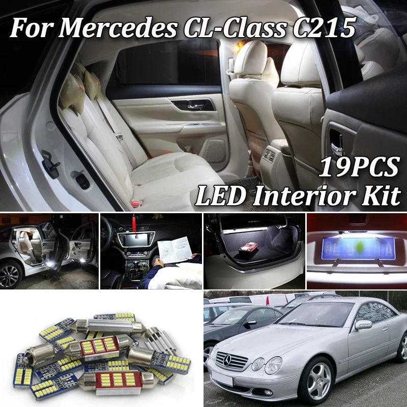 

19pc X LED interior dome light lamp Kit package For Mercedes Benz CL class W215 C215 CL500 CL600 CL55AMG CL65 AMG (1999-2006)