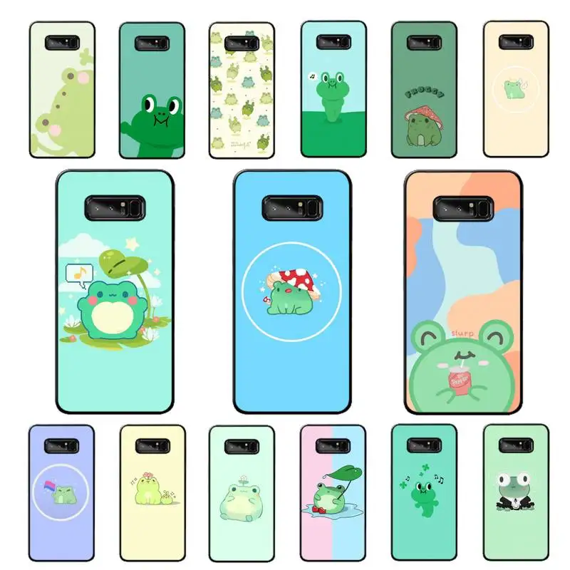 

YNDFCNB Cartoon Frog Phone Case for Samsung Note 5 7 8 9 10 20 pro plus lite ultra A21 12 02