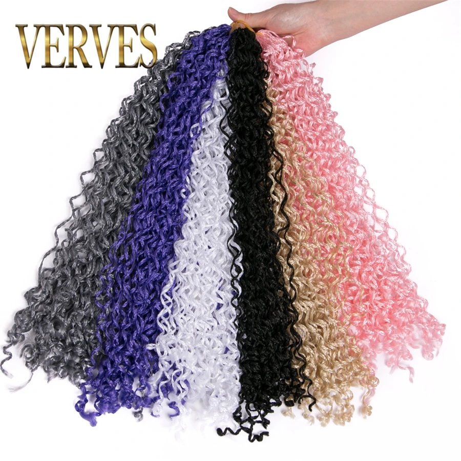 

VERVES Small Box Braids 18 inch Braiding Hair Crochet Braid 50 roots/piece hair extensions Bulk braid Pink Twist Black Ombre