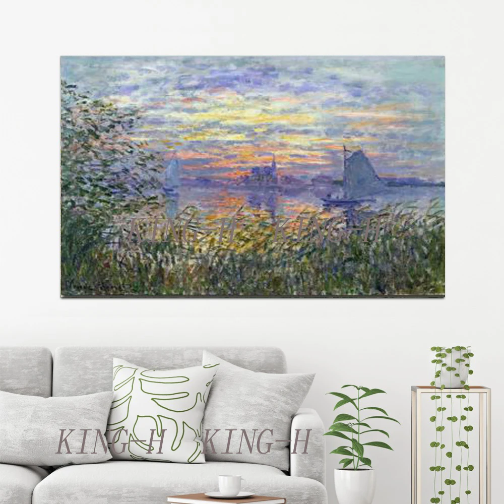 Океан корабль 100% Клод вручную. Monet картина льняной холст разведения музейное