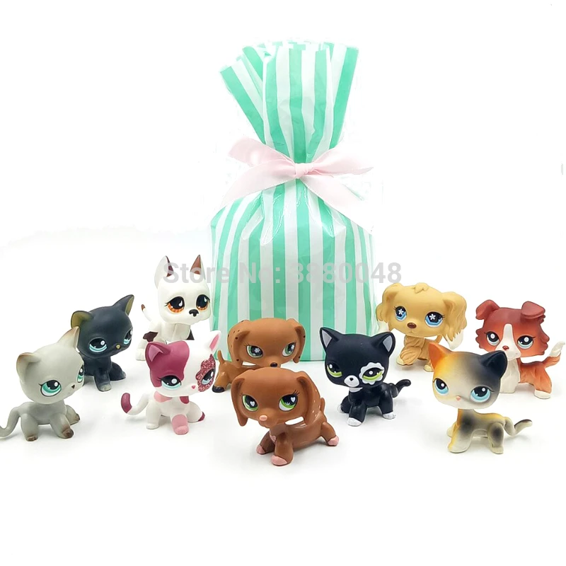 LPS CAT 10 шт./пакет настоящие Домашние животные милые игрушки маленькая короткая