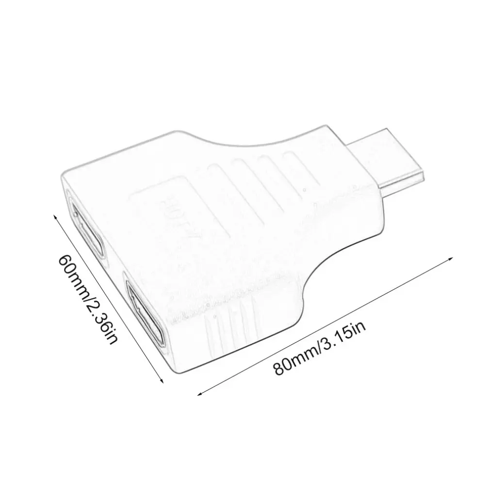 

1080P HDMl-compatible Ports-Male to 2 Female 1 in 2 Out Splitter Adapter Converter for TV 2019 Dropshipping Bundle 1 Polybag